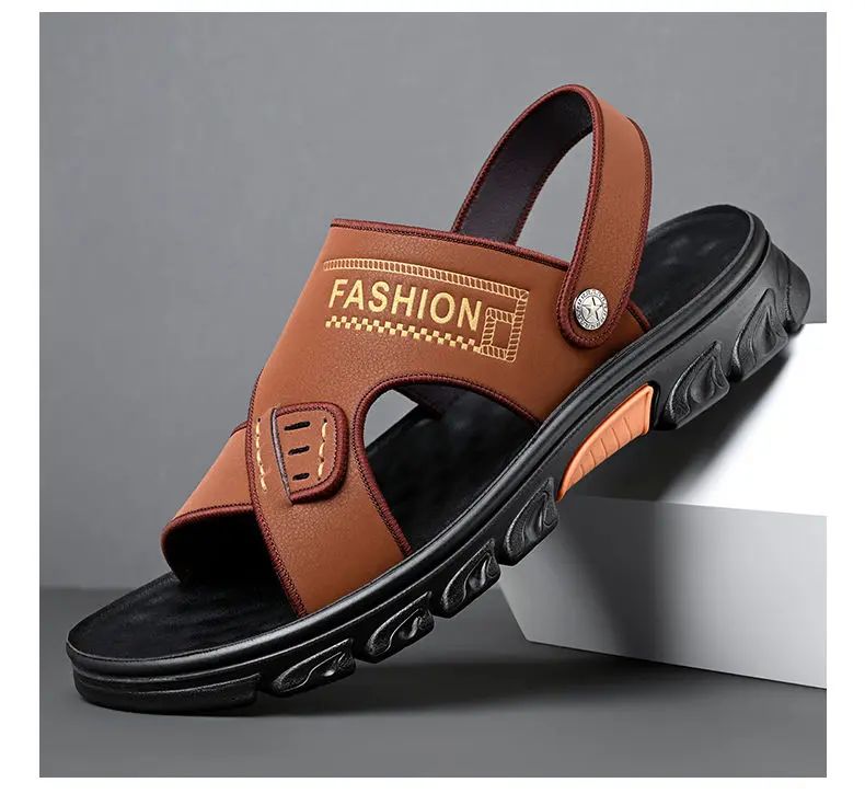 Hot Sale Men Sandals Casual Shoes Outdoor Walking Sandals for Men Beach Shoes Men Slippers Open Toe Flat Two Passes
