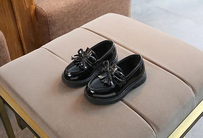 Children Tassel Princess Shoes School Party Wedding Dress Mary Jane PU Leather Shoes Girls Breathable Anti-skid Slip on Shoes