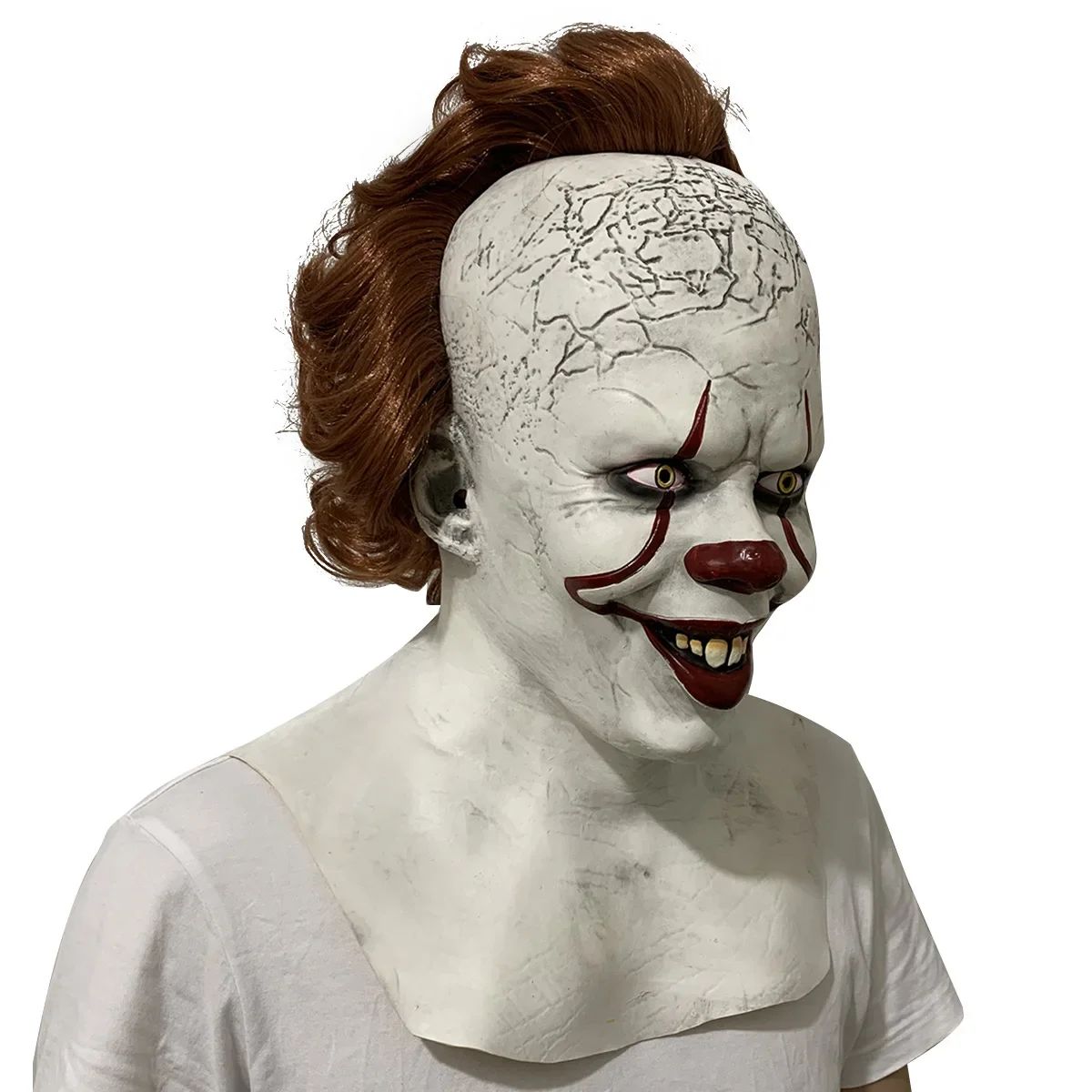 Horror  Mask Cosplay Scary Creepy Evil Demon Killers Latex Helmet Halloween Carnival Party Costume Props