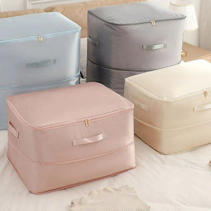 Large Compression Bag Quilt Clothes Closet Cabinet Organizer Storagepouch Ultra Space Saving Self Compression Organizer