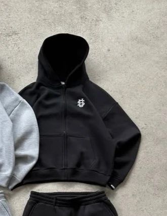 Men Monochrome Sporty Casual Suit Set Minimalist Versatile for Youth Comfortable Fabric Simple Stylish Everyday Wear Lightweight