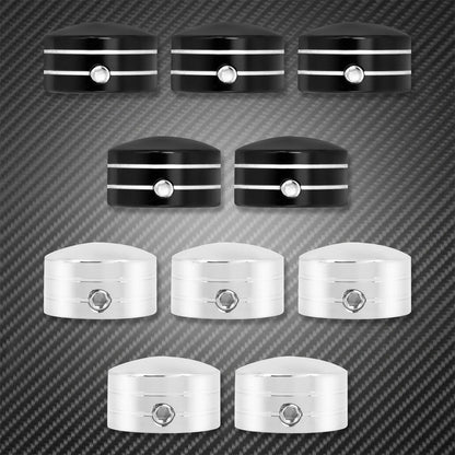 Kit de Parafusos de Coroa Traseira de Motocicleta Preto/Cromado para Harley Touring Road King Street Glide Sportster XL 883 Softail