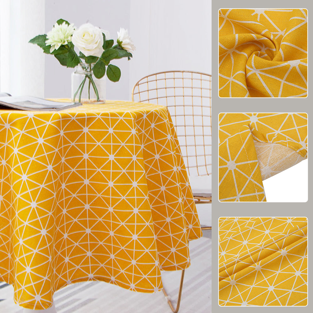 Nordic Round Tablecloth Cotton Linen Washable Hotel Banquet Table Cloth for Wedding Party Christmas Table Cover Home Dec