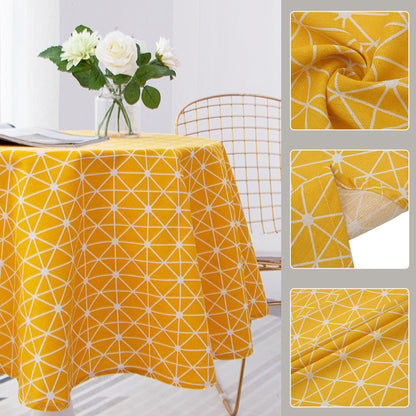 Nordic Round Tablecloth Cotton Linen Washable Hotel Banquet Table Cloth for Wedding Party Christmas Table Cover Home Dec