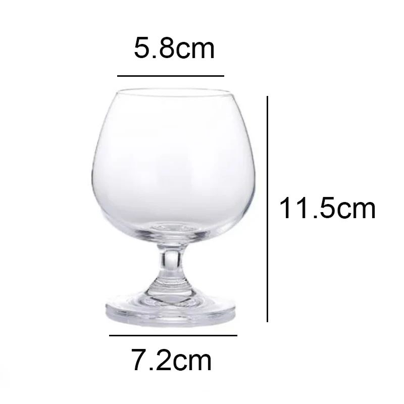 Conjunto 2 Peças 255ml Copo de Vinho Tinto Curto com Pé Conjunto Taças de Coquetel de Vinho Estrangeiro para Bar Copo de Conhaque Transparente Utensílios de Vinho