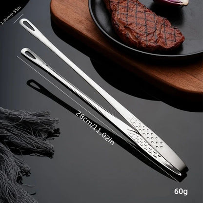 304 Stainless Steel Food Clip, Extended Barbecue Tongs for Household & Grill Use