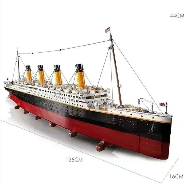 Com caixa original Filme-Série Titanic Grande Navio de Cruzeiro 9090 Peças Compatível com 10294 Blocos de Montar Brinquedos de Presente