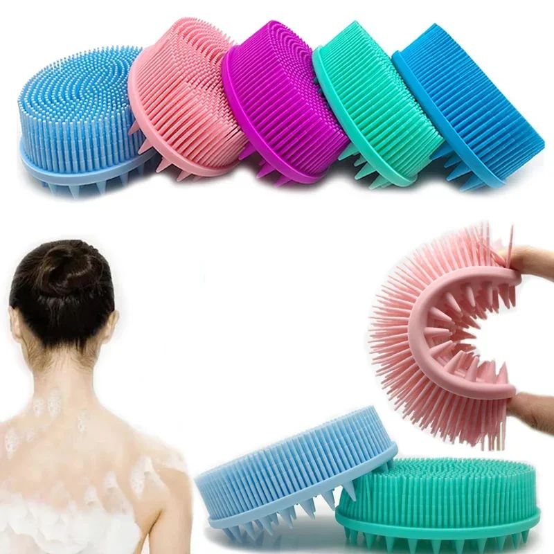 Silicone Body Brush Baby Shower Body Wash Sponge Dry Massage Bath Towel for BodyBas Body Wash Scrubber Brush Bath Back Scrubber