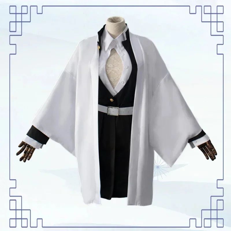 Adult Children Anime Kanroji Mitsuri Cosplay Costume Kimono Haori Dress Wig Clothes Halloween Costume for Adult Children