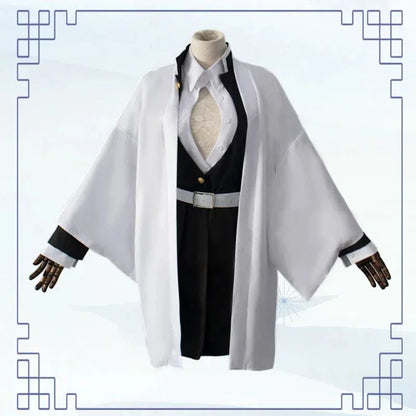 Adult Children Anime Kanroji Mitsuri Cosplay Costume Kimono Haori Dress Wig Clothes Halloween Costume for Adult Children