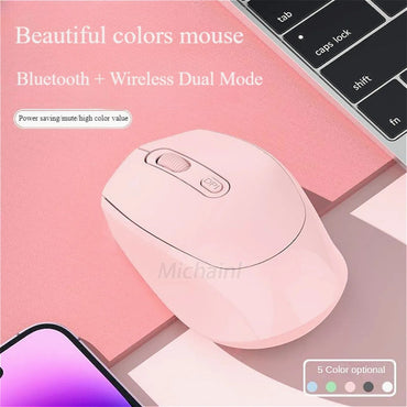 MINGCVIL Wireless Mouse RGB Rechargeable Bluetooth Mice Wireless Computer Ergonomic Gaming Mouse for Laptop PC adjustable DPI