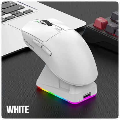 X11 PAW3311 Mouse Sem Fio Tri-Modo Mouse Bluetooth Mouse Gamer 12000 DPI RGB Base de Carregamento Magnético por Toque BT/2.4G/Com Fio