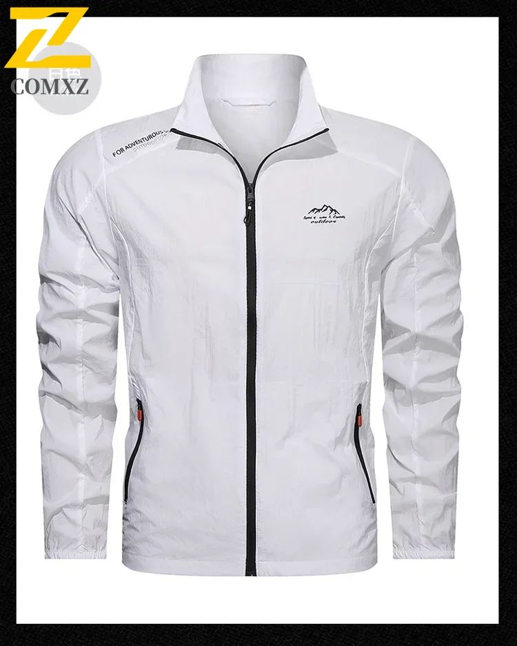 2025 Mens Sportswear Spring Summer Tracksuit 2 Piece Sets Sports Suit Sun Jacket + Pant Running Set Male Gym Exercise Clothing