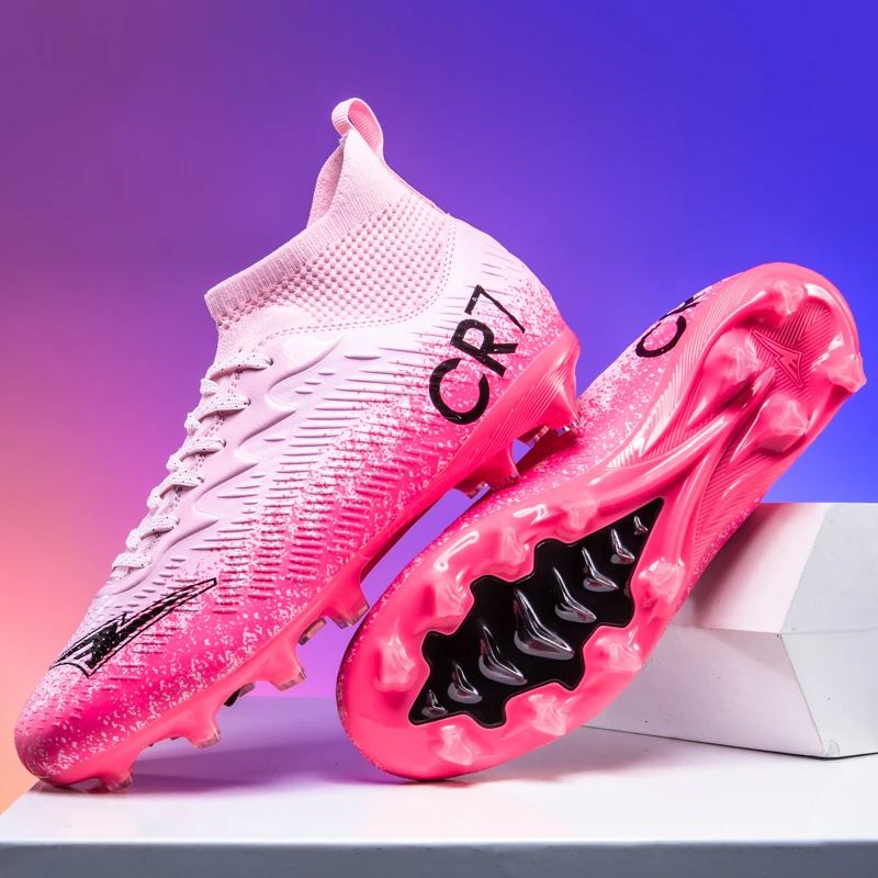 New Men Football Boots Futsal High-top Non-Slip Soccer Shoes High-quality Sneakers Cleats Grass Match Indoor Hot-selling FG/TF