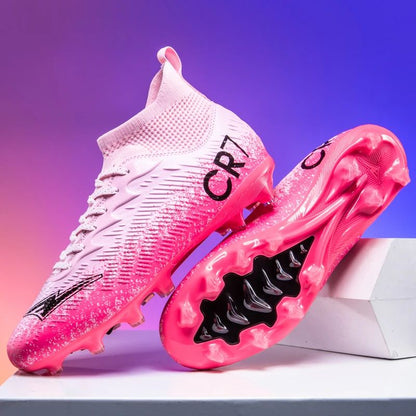 New Men Football Boots Futsal High-top Non-Slip Soccer Shoes High-quality Sneakers Cleats Grass Match Indoor Hot-selling FG/TF