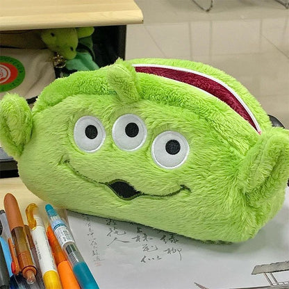 Disney Lotso Flip Alien Double Sided Pencil Case Cartoon Cute Pen Storage Bag Fuuny Child Birthday Gift