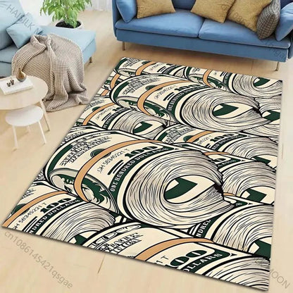 Dollar Printed Carpet for Living Room Bedroom Creative Doormat Home Decor Non-slip Floor Mat Large Size Fast Shipping