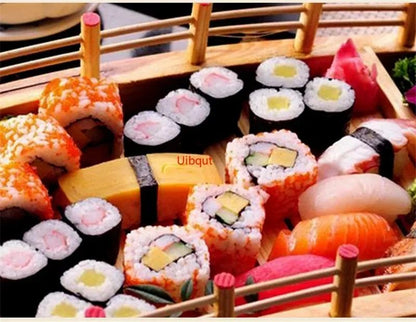 Ponte de Sushi de Madeira Japonesa Barcos Pinheiro Criativo Sushi Sashimi Prato Bandeja Louça de Sushi Decoração Enfeite