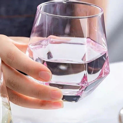 Taças de Vinho Borda Hexagonal 300ml Taça Transparente para Coquetéis Bar Festa Clube Banquete Utensílio para Beber Champanhe Limonada Água