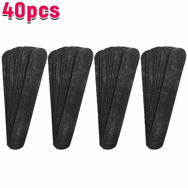 10/40pçs Adesivos Absorventes de Suor para Chapéus Femininos Masculinos Fita Branca Invisível Antissujeira para Boné Esportivo Tiras Redutoras de Tamanho de Chapéu