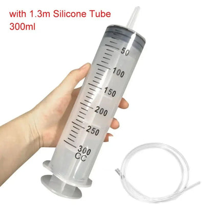 1 seringa de grande capacidade de 150ml-500ml, bomba reutilizável, medição, tubo de 1,3m, alimentação, tinta, seringa grande, nutrientes hidropônicos
