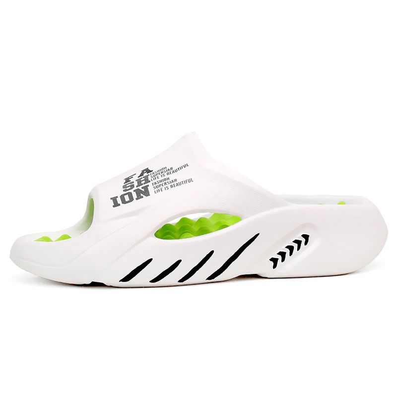 Comwarm New Men Massage Slippers Slides Indoor Outdoor Sandals Beach Casual Shoes Comfortable Sole Men's Slippers Big Size 38-47