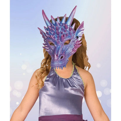 Party Supplies Pearl Blue Dragon Mask 3D Printing Dragon Knight Mask Cosplay Mask Halloween Mask Party Costume Props