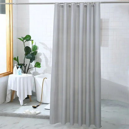 Cortina de Chuveiro Transparente Forro Plástico de Chuveiro PEVA 180x180CM Cortinas de Chuveiro Leves à Prova D'água para Banheiro com Ímãs e Ganchos