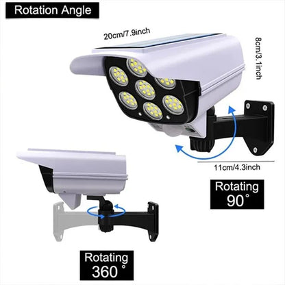 77LED Solar Light Simulation Security Dummy Camera Motion Sensor Outdoor Night Light IP65 Waterproof Lamp 3 Mode For Home Garden