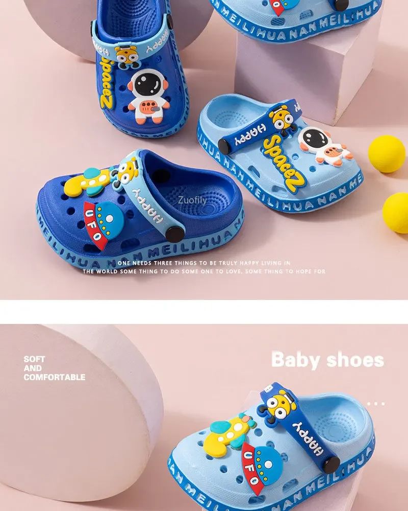 New Children Kids Baby Boys Girls Mules Clogs Summer Soft Sole Garden Beach Slippers Sandals Cave Hole Baby Shoes for Boys Girls