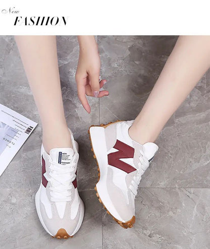 Tênis Feminino Casual Moda Respirável Caminhada Chato Tênis Feminino 2025 Academia Vulcanizado Branco Calçado Feminino