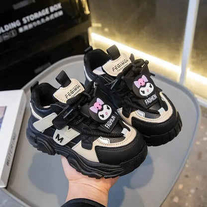 Girl Kuromi Sports Shoes Breathable Running Shoes Tennis Shoes New Sanrio Hello Kitty Kawaii Child Cartoon Casual Shoes Cute