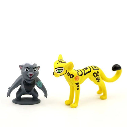 12pçs/lote 4cm Rei Leão Simba Mufasa Kiara Pumbaa Timão Rafiki Figuras PVC Bonecos Estátua Brinquedo Modelo Colecionável Presente de Aniversário Infantil