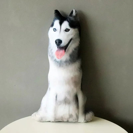 Cosplay Cute Throw Dog 2023 HOT Head Bend Cushion for Funny Favorite 3D Lifelike Home Animal Printed 50cm Dog Pillow Toy