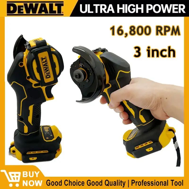 Esmerilhadeira Angular Sem Fio DEWALT Mini Esmerilhadeira de Polimento 3 polegadas Máquina de Corte Elétrica Multifuncional Ferramenta Elétrica Bateria 18-20V