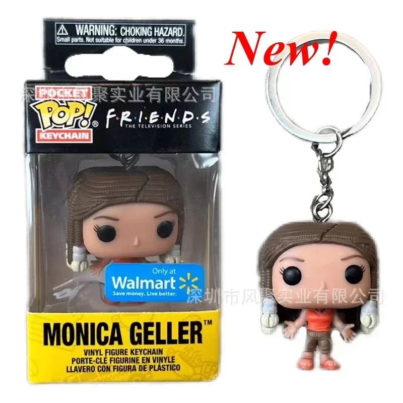 Chaveiro Funko Pocket Pop Friends RACHEL GREEN ROSS GELLER JOEY MONICA Chaveiros Figuras de Brinquedo Coleção Modelo Figura de Vinil