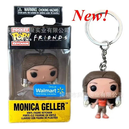 Chaveiro Funko Pocket Pop Friends RACHEL GREEN ROSS GELLER JOEY MONICA Chaveiros Figuras de Brinquedo Coleção Modelo Figura de Vinil