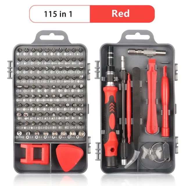 Chave de Precisão 25/115/135/140 em 1 Pontas Magnéticas de Mini Parafusos Porcas Kit de Ferramentas de Reparo Multifuncional DIY Doméstico Profissional