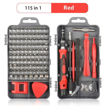 Chave de Precisão 25/115/135/140 em 1 Pontas Magnéticas de Mini Parafusos Porcas Kit de Ferramentas de Reparo Multifuncional DIY Doméstico Profissional