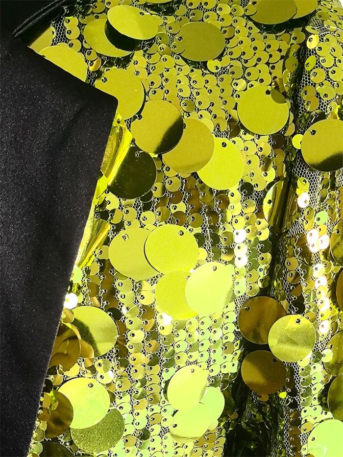 New Men Luxury Sequin Suit Jacket Silver / Gold Fashion Singer Bar KTV Dance Party Stage Performance Dress Blazers Coats