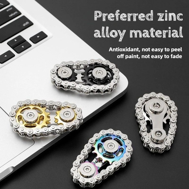 Metal Fidget Spinner Brinquedo de Escritório para Alívio do Estresse Engrenagens Girador de Mão para Adultos decoração de mesa decoração para casa Aliviar o estresse relaxar