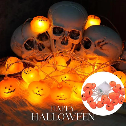 Halloween Party Lights Ourdoor&Indoor Decorations 10/20 LED Pumpkin String Lamp Battery Powered for Room Party Festival Decor