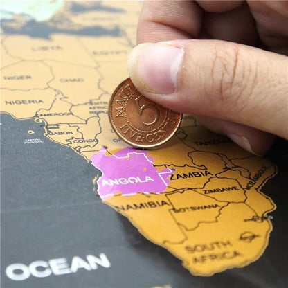 International Erase Scratch Maps - Explore Adventure Maps 58X83 CM - Deluxe Scratch Off Maps Travel Poster Room Office Decor