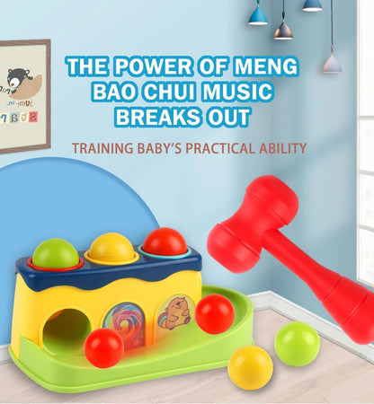 Engaging Pop-Up Hammer Toy for Babies Educational Stacking Balls Game Toys Gifts for Children's Preschool Fun for Boys Girls