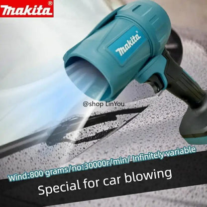 Soprador Violento Makita 30000RPM Turbo Jet Fan 18V Espanador Elétrico Velocidade do Vento Turbo Ferramenta Recarregável para Limpeza Automotiva