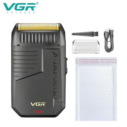 VGR Electric Shaver Professional Beard Trimmer Rechargeable Razors Foil Shaver Reciprocating Mini Shaving Machine for Man V-375