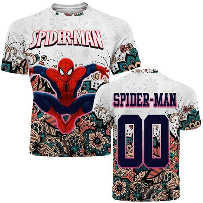 2025 New Marvel superhero Spider-Man Spider-sensing Football jerseys for men and women quick-drying T-shirts graphic t shirts
