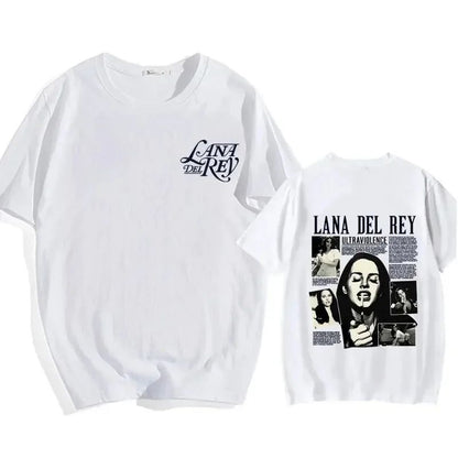 Lana Del Rey Singer Printing T-shirt Casual Loose Short Sleeve Soft Tee-shirt Summer Casual Men/Women Retro Vintage Tops T-shirt