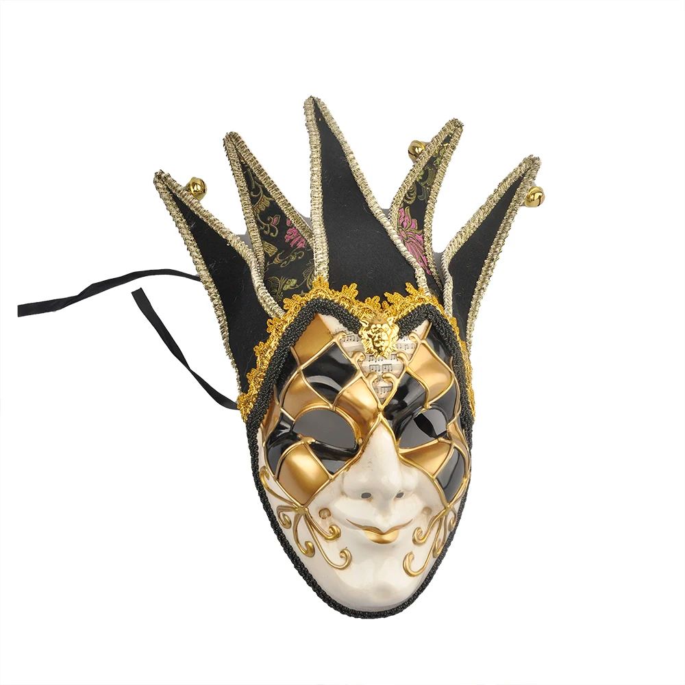 Venetian Comedy Mask Exquisite Decoration Jester Masks