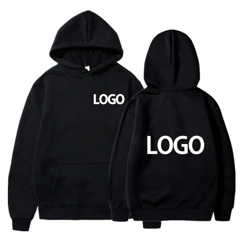 Customized Pullover Hoodie Unisex Poly-Cotton Blend Loose Casual Wear For Team Bulk Order Club Events